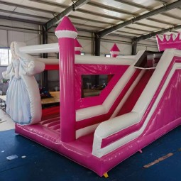 Pink Princess Bounce House Factory - 2025 New 23ft With Slide