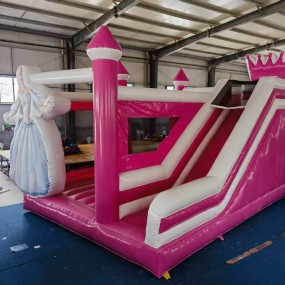 Pink Princess Bounce House Factory - 2025 New 23ft With Slide