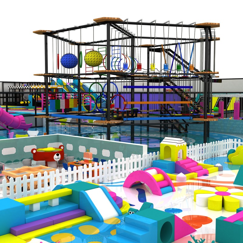 Trampoline Park Supplier - Customized Large Size Kids Trampoline Park