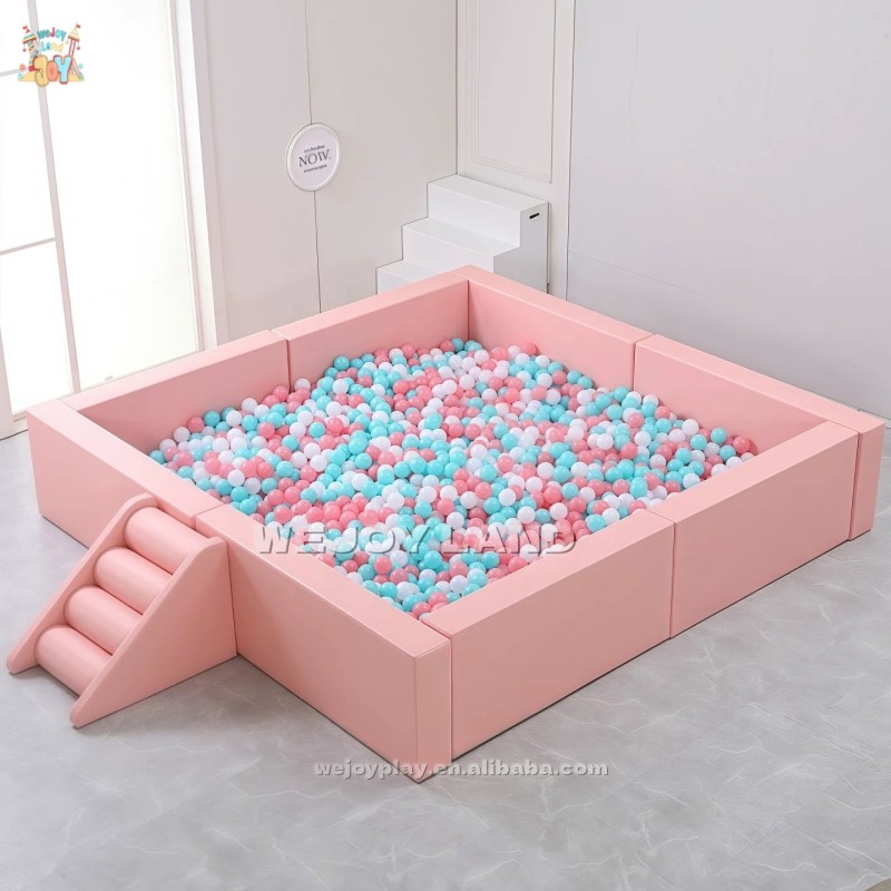 Ball Pit Supplier - White Pink Pastel Square Ball Pit