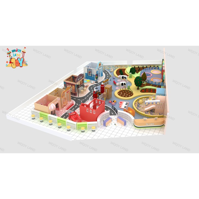 Soft Play Zone Manufacturer - Nature Theme Trees Farm Role Play Ball Pit