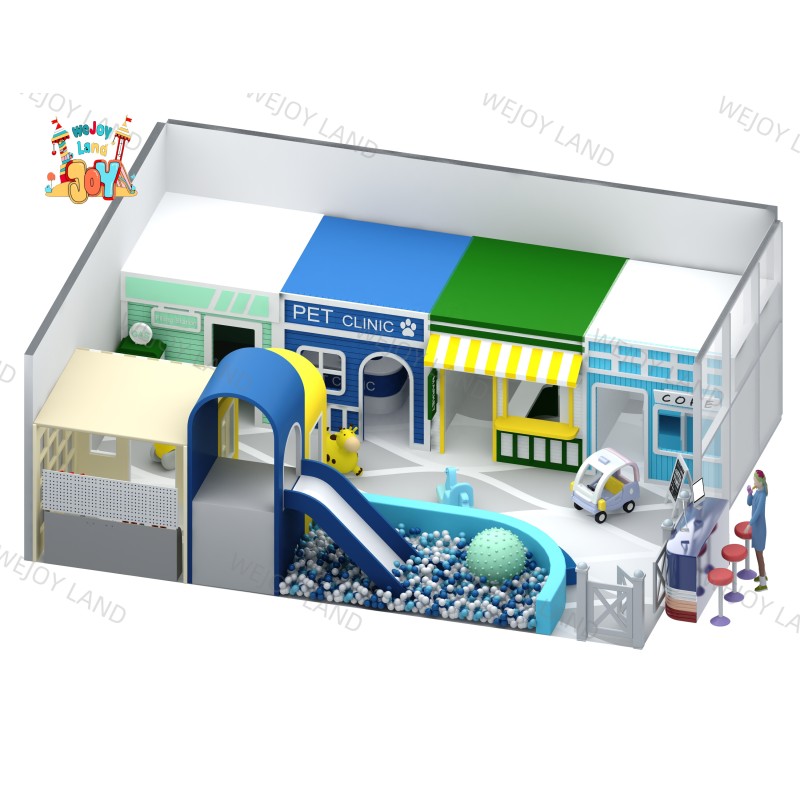 Indoor Playground Factory - Pretend City Town Role Play House Slide