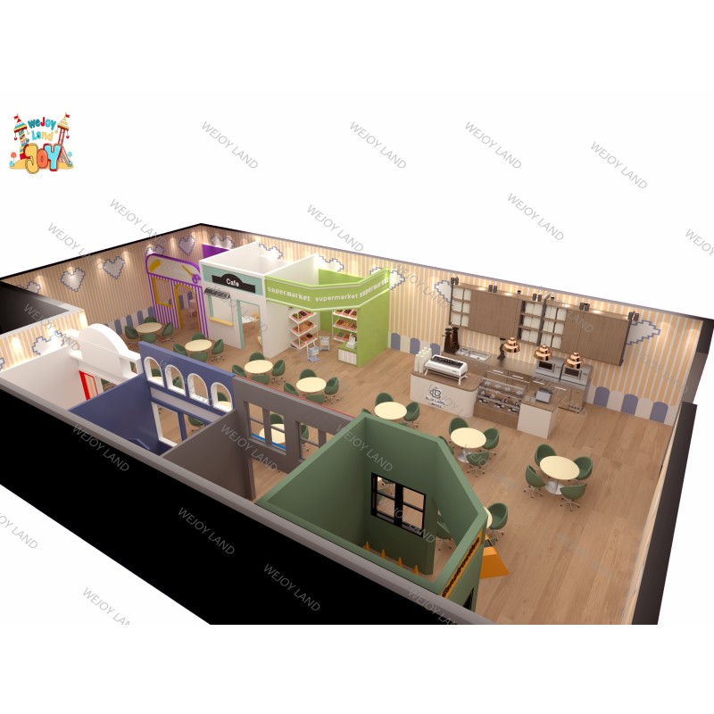 Role Play House Factory - Commercial Play Cafe Kids Role Play Town