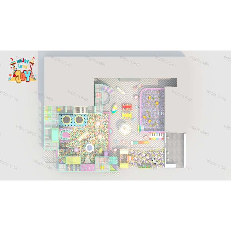 Safety Slides Manufacturer - Candy Theme Wooden Indoor Playground