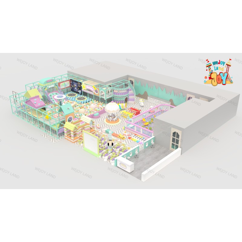 Safety Slides Manufacturer - Candy Theme Wooden Indoor Playground