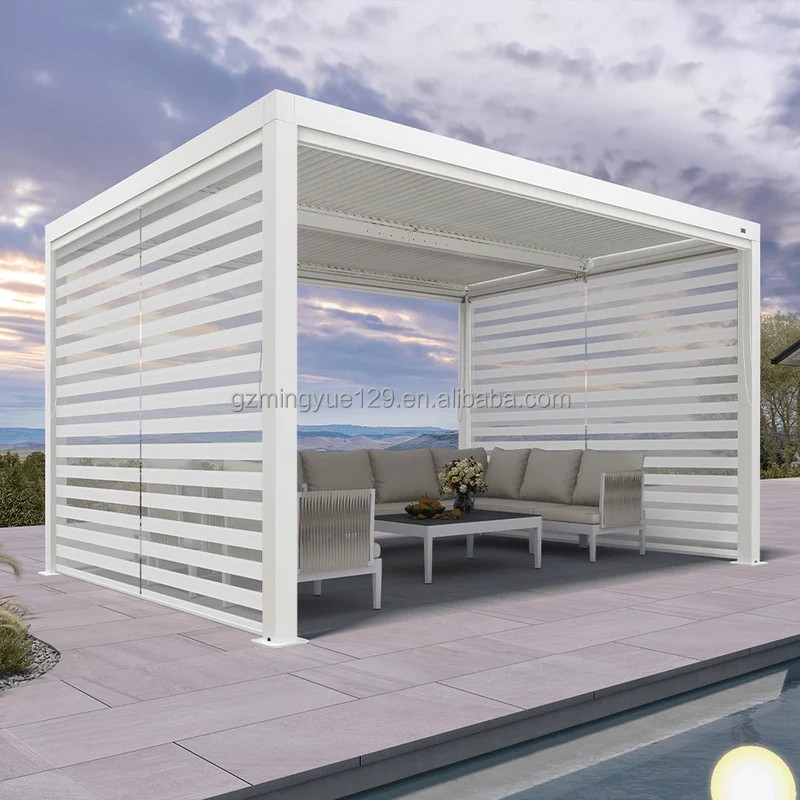 Aluminium Pergola Factory - Waterproof Gazebo Automatic Shutters