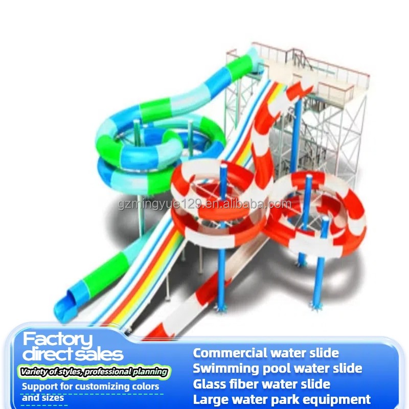 Water Park Ride Manufacturer - Customizable Fiberglass Spiral Slide