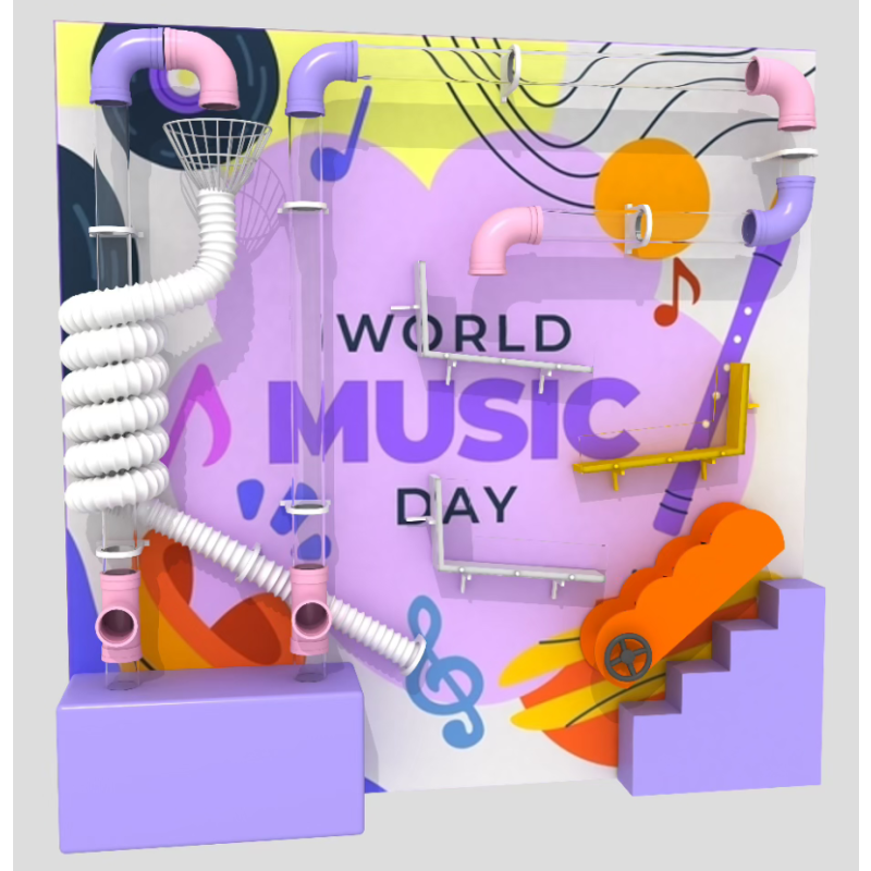 Playground Equipment Supplier - Small Indoor Ball Wall Puzzle Mechanical