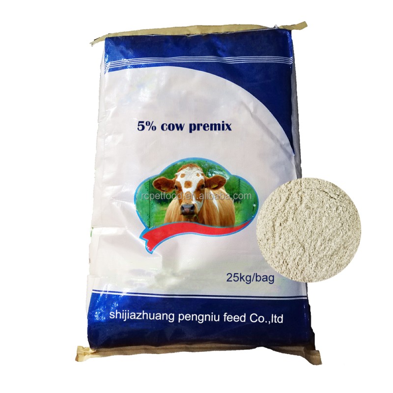 Animal Feed Additives 5% Premix for Cow Pig Cattle Livestock Poultry Feed in Powder Form Packaged in a Bag