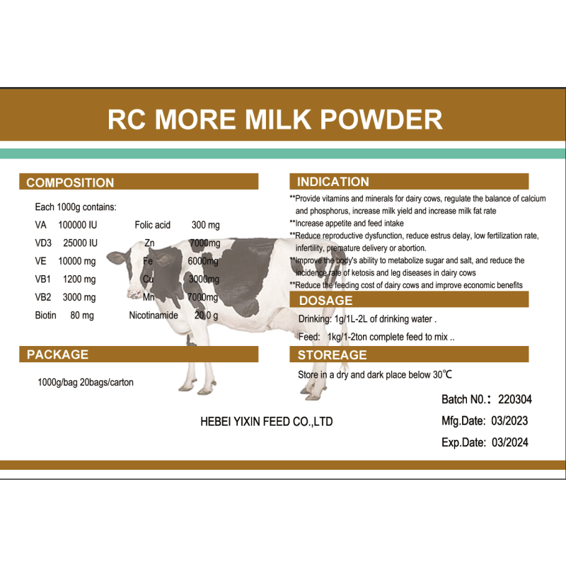 Animal Feed Additives 5% Premix for Cow Pig Cattle Livestock Poultry Feed in Powder Form Packaged in a Bag