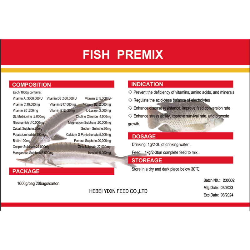 5% Fish Premix Feed for Catfish and Tilapia Farming With Lowest Price