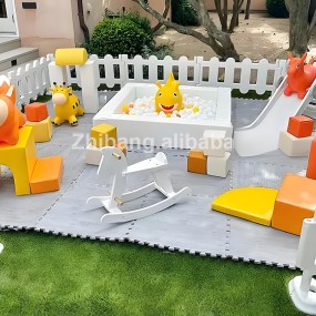 Outdoor Soft Play Equipment Supplier - White Toddlers Ball Pit Climber