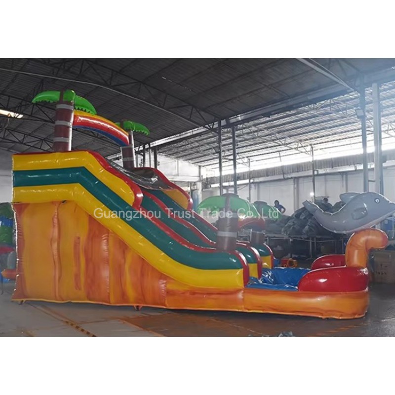 Water Slide Supplier - 18ft Inflatable Water Slide Adult Jumping