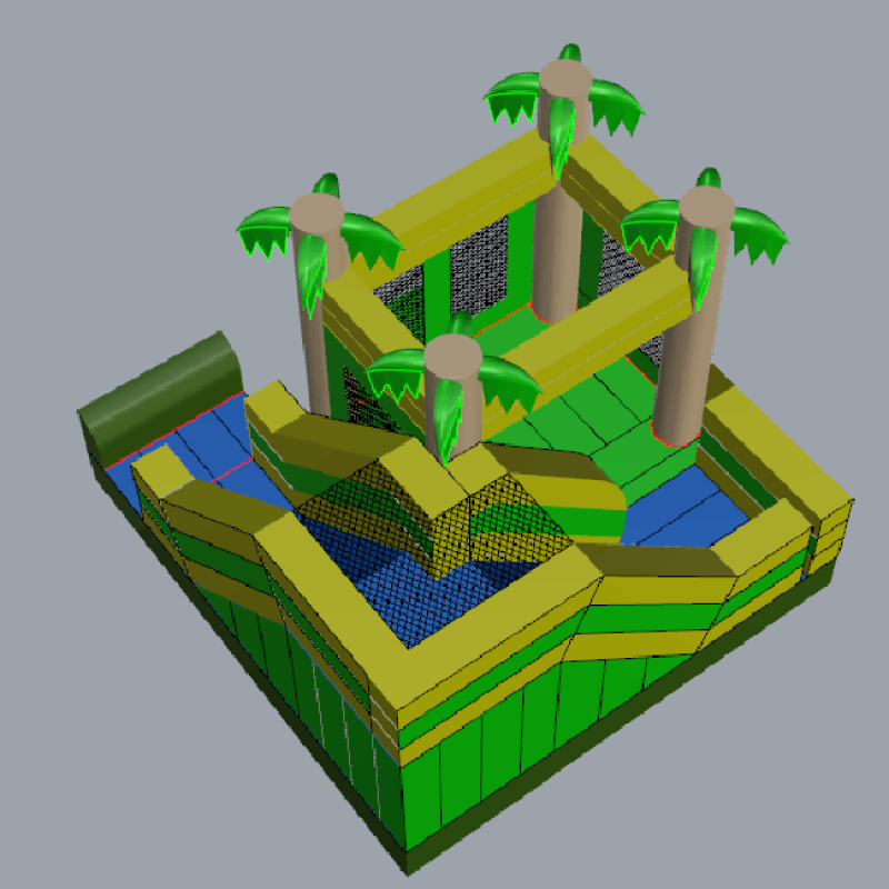 Commercial Bouncer Factory - Inflatable Digger Bounce House Slide