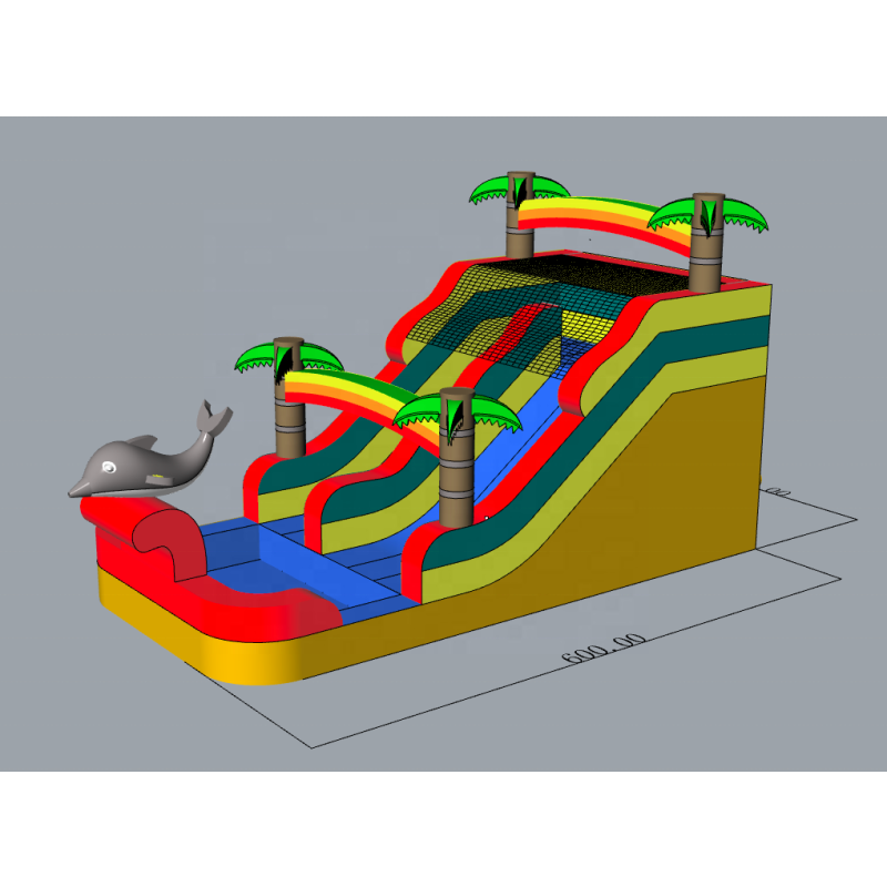 Water Slide Supplier - 18ft Inflatable Water Slide Adult Jumping