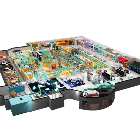 Indoor Playground Supplier - Spacious Themed Trampoline Park Slides