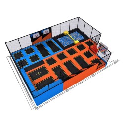 Small Trampoline Manufacturer - Red Blue Small Custom Trampoline