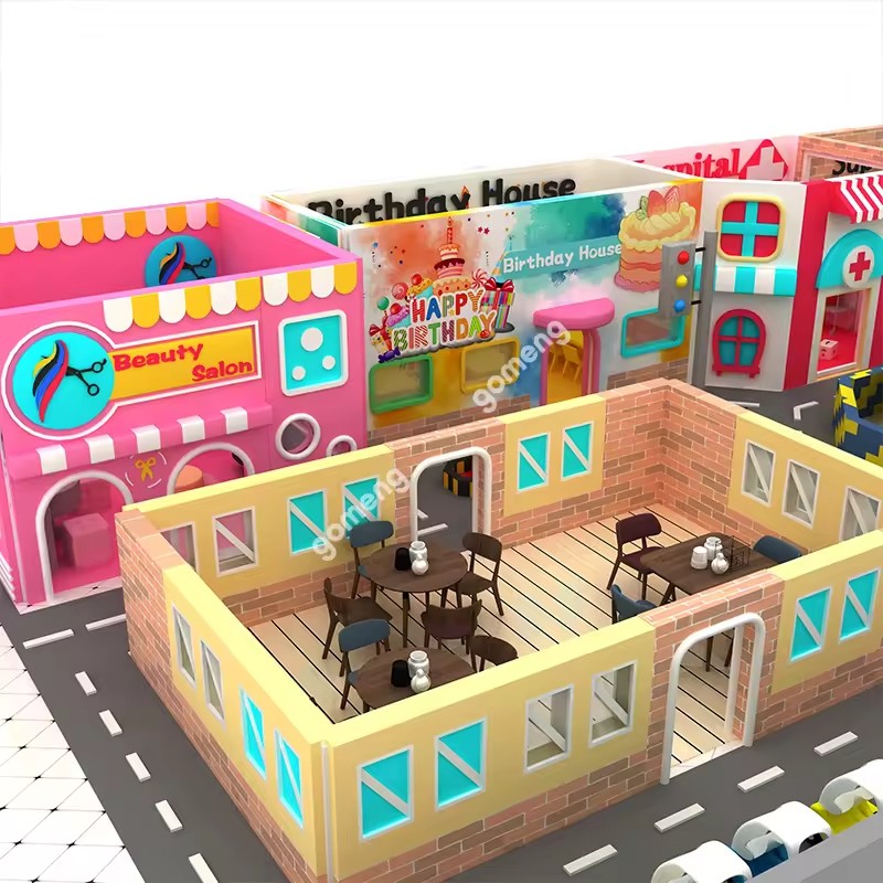 Indoor Playground Factory - Town Playhouse Interactive Role Play