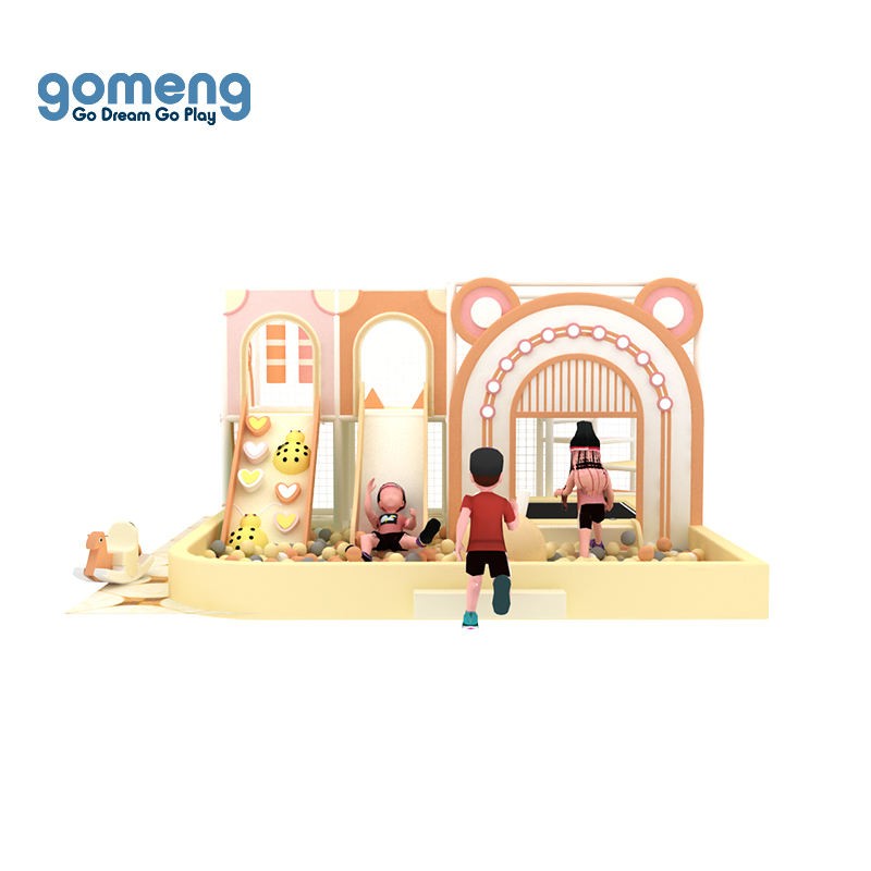 Soft Play Indoor Playground Factory - Macron Themed Slides Ball Pits