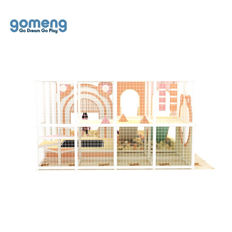 Soft Play Indoor Playground Factory - Macron Themed Slides Ball Pits