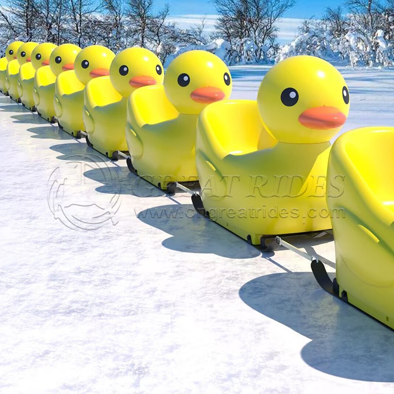 Snow Toy Factory - Cute PE Duck Snow Sled One Person