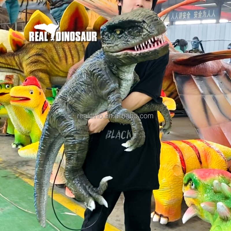 Animatronic Puppet Factory - Handmade Raptor Blue Baby Dinosaur