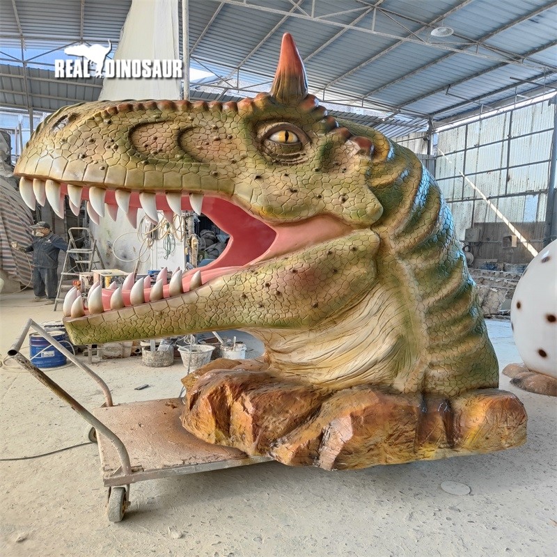 Fiberglass Dinosaur Factory - Park Equipment Head for Amusement