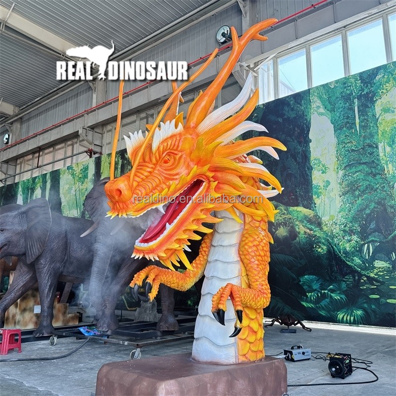 Animatronic Dragon Manufacturer - Life Size Animated Head Smoke Lights