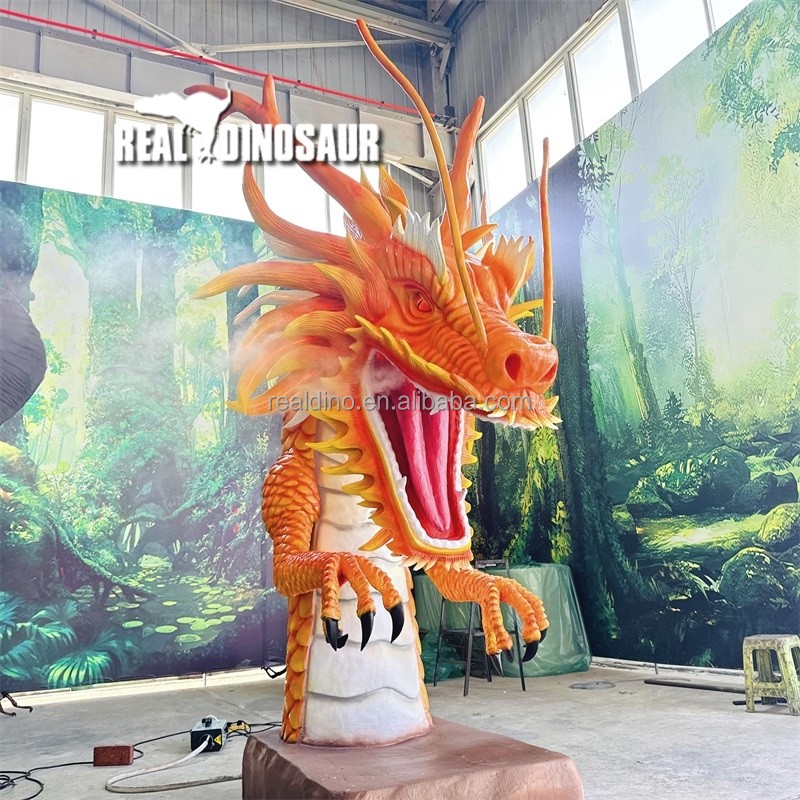 Animatronic Dragon Manufacturer - Life Size LED Eyes Moving Wings