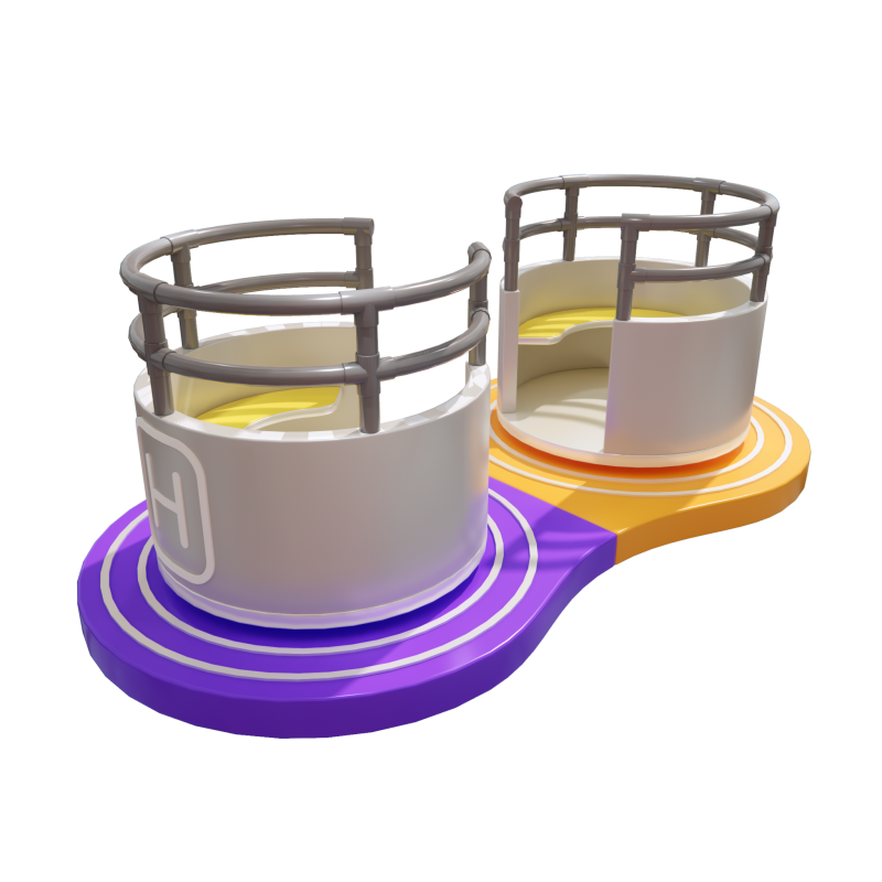 Indoor Playground Factory - Huge Foam Cube Slide Trampoline