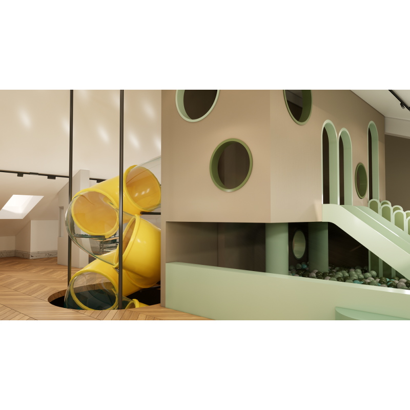 Indoor Playground Manufacturer - Customized Large Plastic Slide Swing