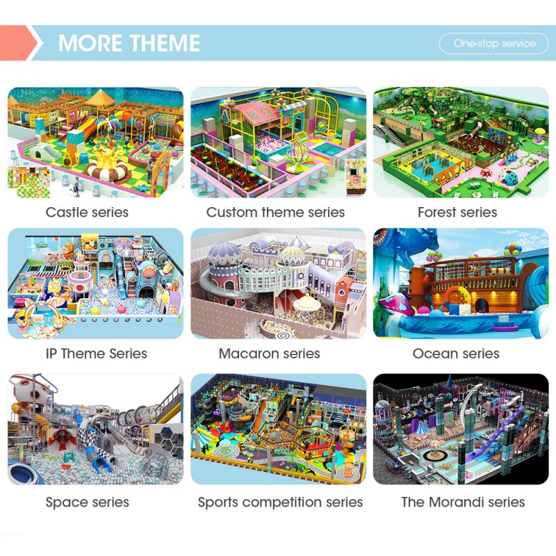 Indoor Playground Equipment Factory - Forest Theme Ball Pit Bounce House