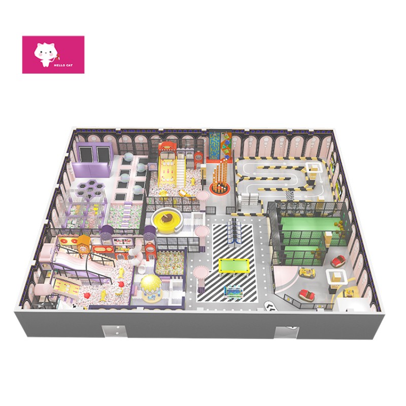 Indoor Playground Manufacturer - New Design Trampoline Park Restaurant