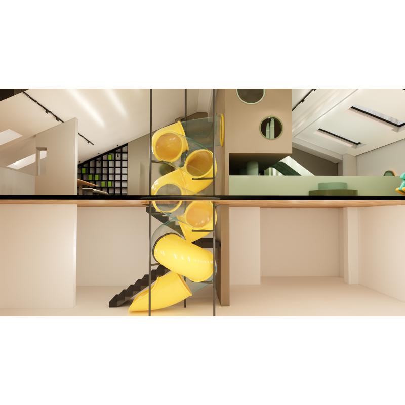 Indoor Playground Manufacturer - Customized Large Plastic Slide Swing