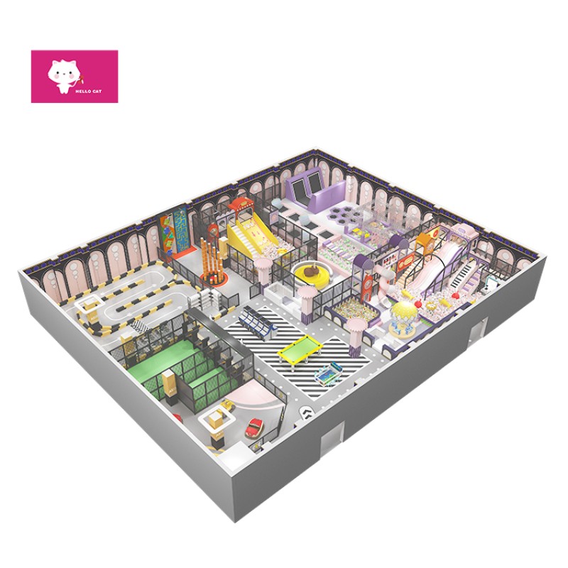 Indoor Playground Manufacturer - New Design Trampoline Park Restaurant