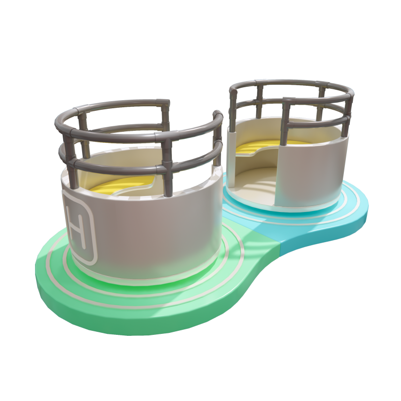 Indoor Playground Factory - Huge Foam Cube Slide Trampoline