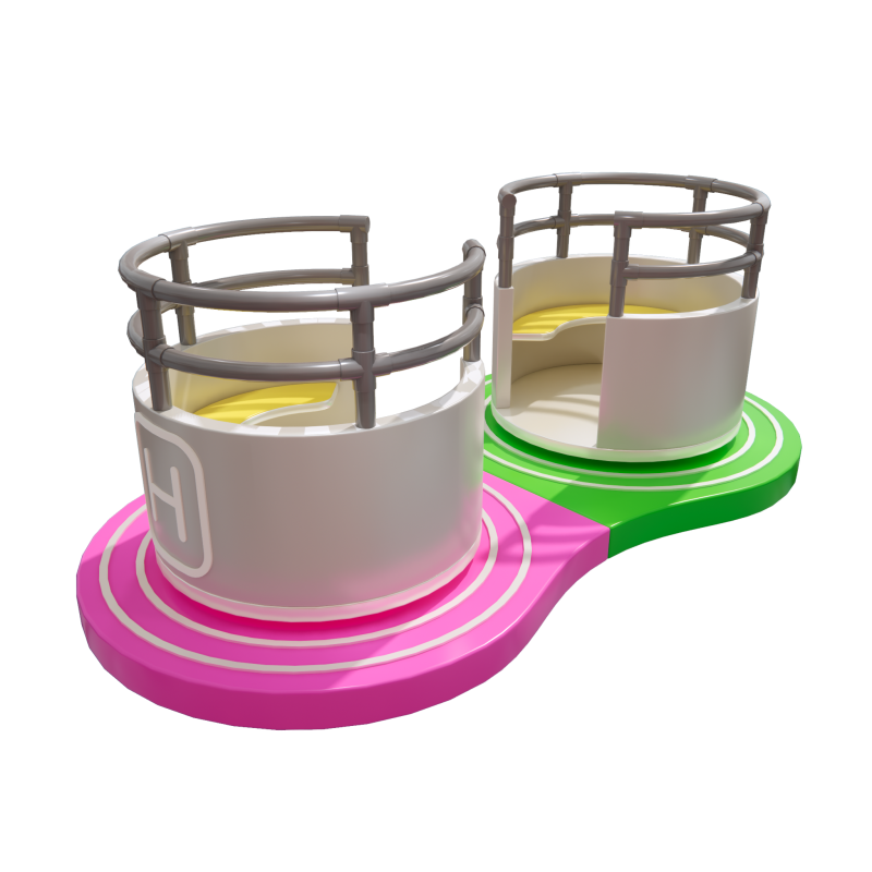 Indoor Playground Factory - Huge Foam Cube Slide Trampoline