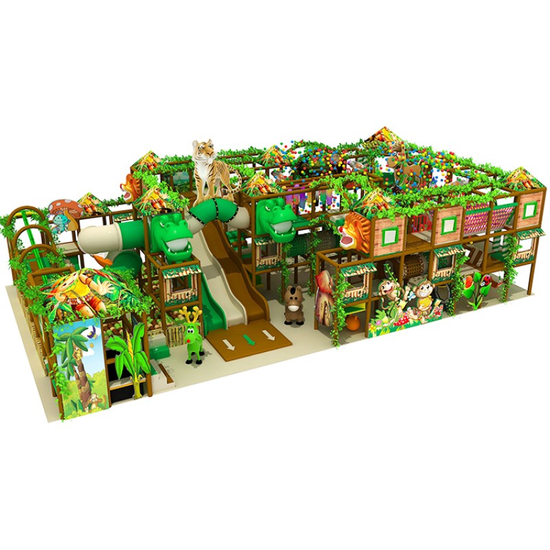 Indoor Playground Equipment Factory - Forest Theme Ball Pit Bounce House