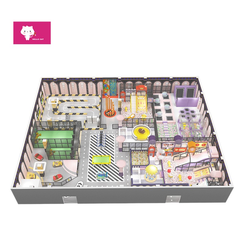 Indoor Playground Manufacturer - New Design Trampoline Park Restaurant