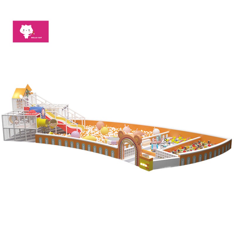 Indoor Playground Manufacturer - Huge Foam Cube Slide Trampoline