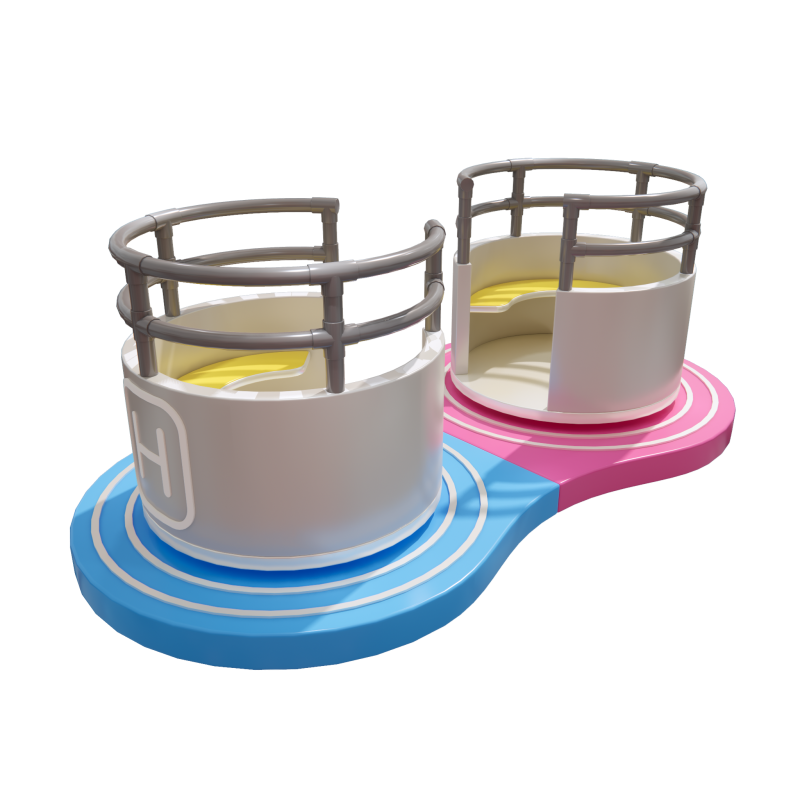 Indoor Playground Factory - Huge Foam Cube Slide Trampoline