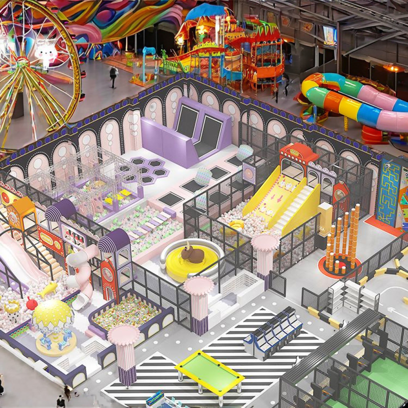 Indoor Playground Manufacturer - New Design Trampoline Park Restaurant