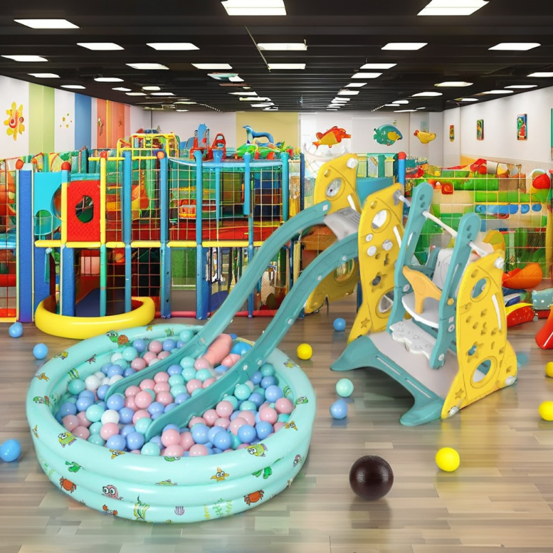 Indoor Play Center Supplier - Kids Maze Soft Play Slide Set