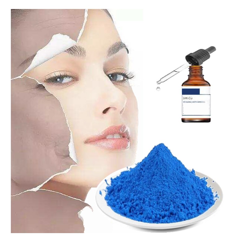 Cosmetic Raw Powder Ghk-cu Hair CAS 49557-75-7 Copper Peptide Ghk-cu