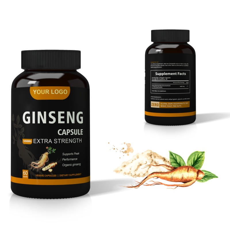 Ausreson Health Korean Red Panax Ginseng Extract Capsules Skin Care Energy Supplement Maca Panax Ginseng Capsules for Men