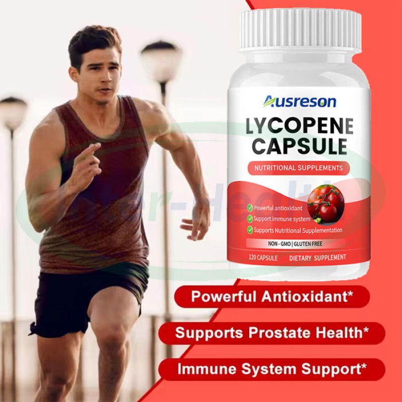 Ausreson OEM Herbal Extract Organic Lycopene Capsules Antioxidant Softgel Bulk Dietary Supplements 500mg Lycopene Capsules