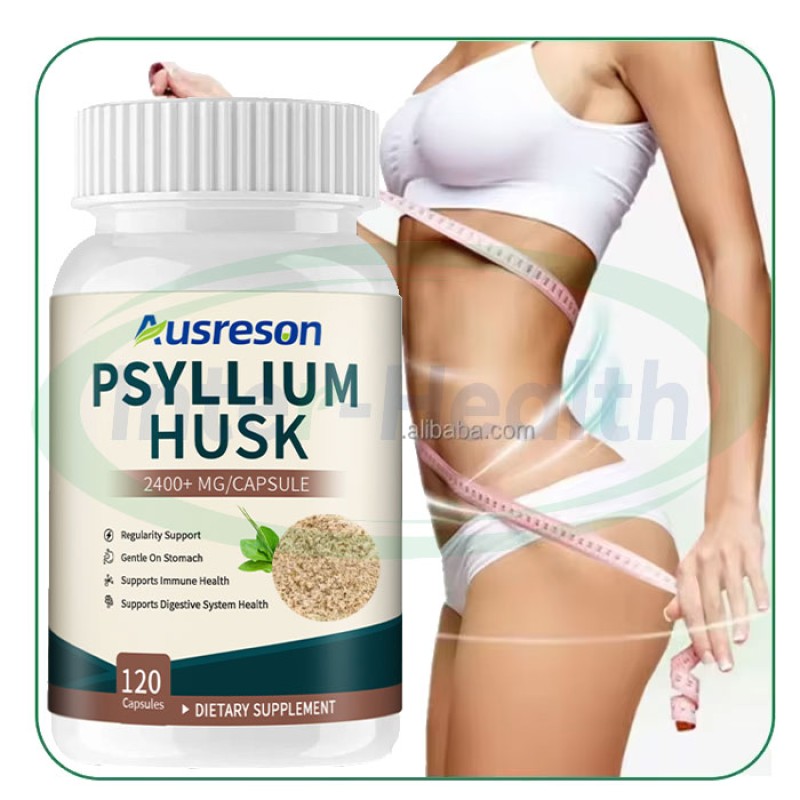 Herbal Fiber Supplement 500mg Psyllium Husk Extract Organic Bulk Psyllium Husk Capsules