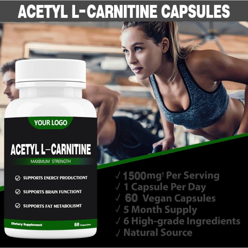Ausreson Private Label Acetyl L-Carnitine Capsules OEM Private Label for Brain Function Support Memory Attention