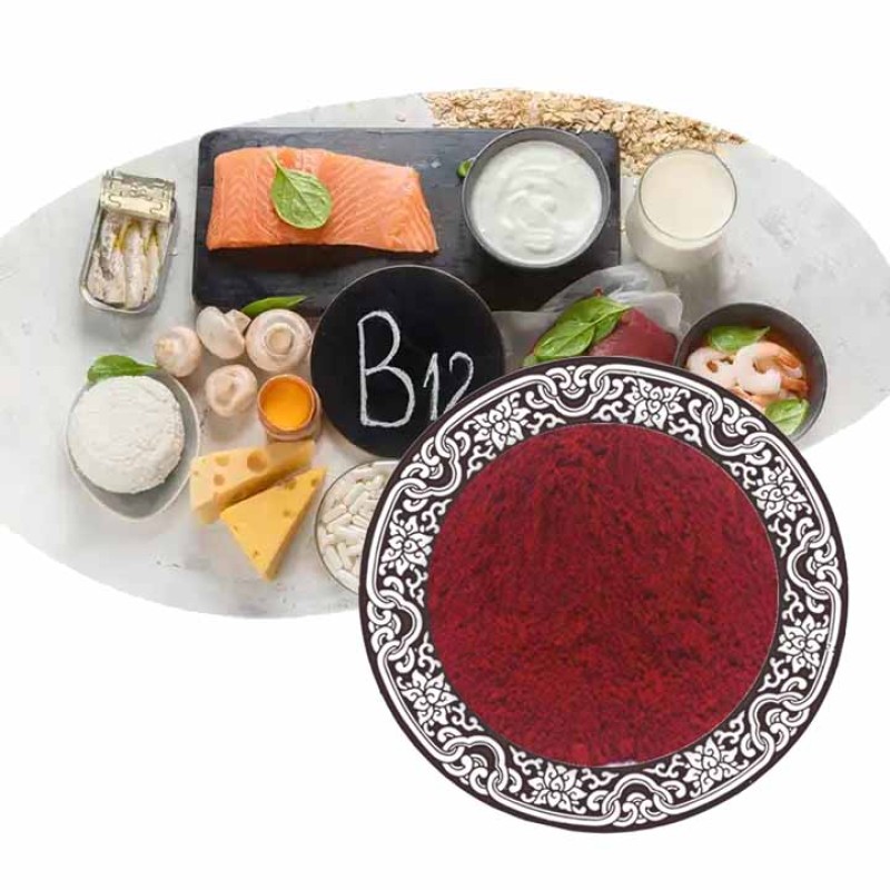 Food Grade Raw Material Vitamin B12 Powder Bulk Poudre Health Care Product Supplements Vitamin B12 Powder