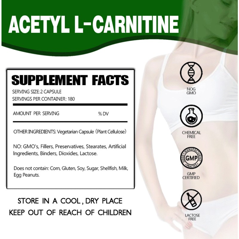 Ausreson Private Label Acetyl L-Carnitine Capsules OEM Private Label for Brain Function Support Memory Attention